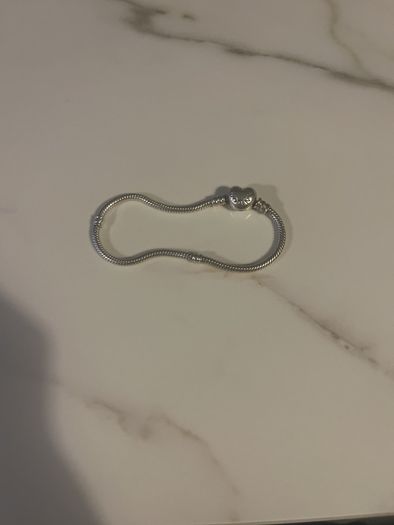 Pandora Moments Heart Clasp Snake Chain Bracelet