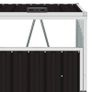 Triple Garbage Bin Shed Brown 213x81x121 cm Steel Image 2