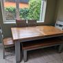 dawn dinning table large 4 chairs an bench Image 2