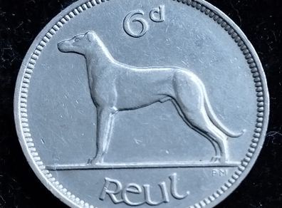 Ireland - 1940 - 6 Pence - Wolfhound - KM.13 - [2616]