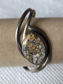 Solid Sterling silver torque bracelet bangle