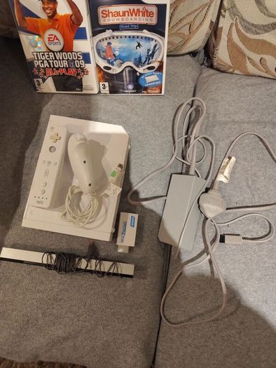 Wii + Mario Bros and HDMI adapter