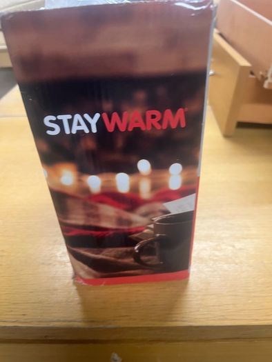 Selling a brand new StayWarm 2000W Fan Heater, completely unused and still in its original box. Perfect for fast and efficient heating.