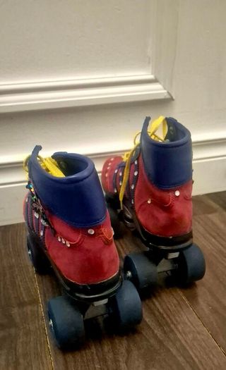 retro 4 wheel skates& bag