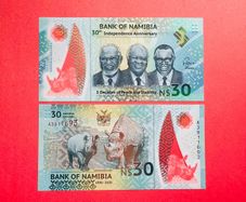 Namibia  30 Dollars  2020  Pick 18. Polymer / Plastic .  ( Uncirculated )
