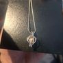 18k White Gold Plated Heart-cage Pearl Pendant Snake Chain Image 5