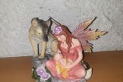Fairy with Wolf and Baby Figurine