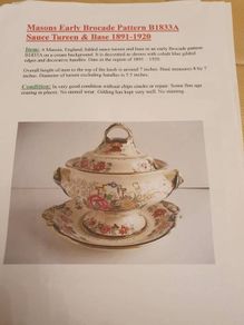 Antique Mason Brocade set