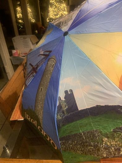 Umbrella with Ireland images