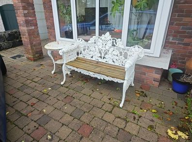 Cast Iron Bench & Table