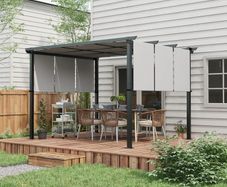 Pergola with 3 sliding canopies 3.5L x 3l x 2.35H m