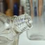 477 - Set of 5 Vintage Clear Glass Cork Screw Top Collectible Decorative Bottles Image 7