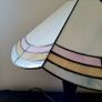Vintage 70s tiffany style table lamp with glass shade Image 2