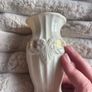 Vintage Belleek Ireland Georgian Shell Porcelain Vase (Gold Trim & Pink Accents) 1990s Image 6