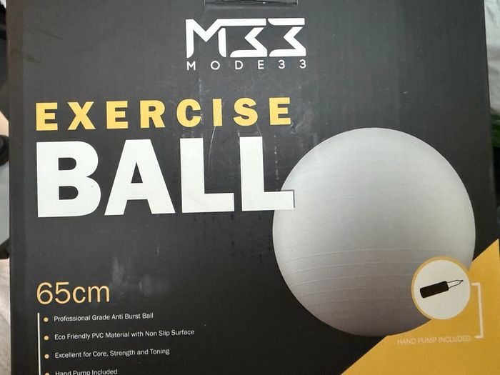 MM3 Mode 33 Exercise Ball 65cm - Anti-Burst - New with Box and with Pump