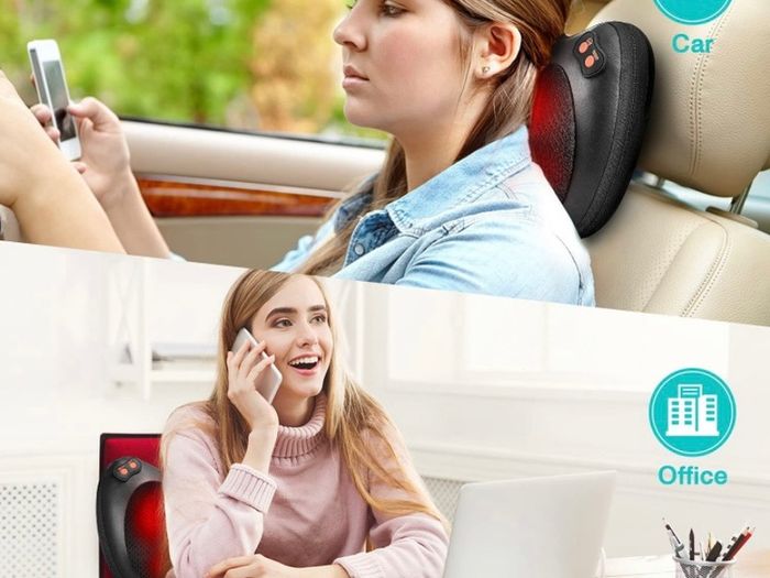 Back Neck Massager,Shiatsu Massage Pillow with Heat, Deep Tissue Kneading Massager for Shoulder,Back,Legs,Electric Back Massager,Massage at Home (FREE POSTAGE)
