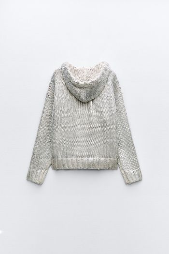 silver metallic cardigan