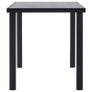 Dining Table Black and Concrete Grey 140x70x75 cm MDF Image 3