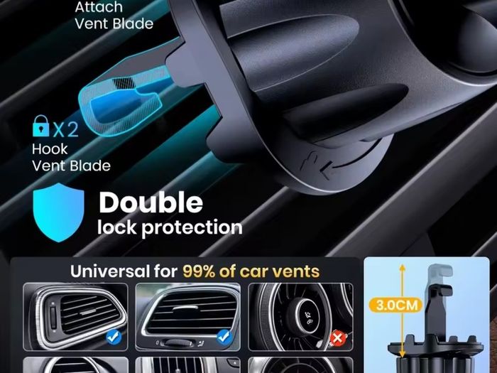 Magnetic Car Phone Holder Super Strong Magnetic Cell Phone Mount for Car Air Vent Compatible with All Phones