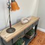 Reworked console table with oak top Image 4
