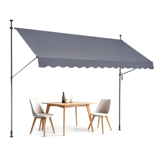 3.5m Patio Awning Retractable Awning Sunshade Shelter with Crank Handle