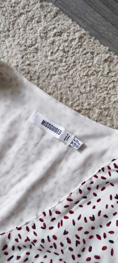 MISSGUIDED White Printed Button Through Tea Dress Size UK 4 (EUR 32)