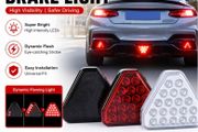 F1 Style Triangle LED Stop Light Rear Third Warning Strobe Lamp