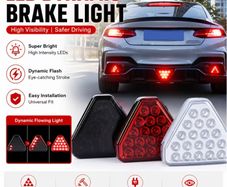 F1 Style Triangle LED Stop Light Rear Third Warning Strobe Lamp