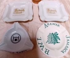 Vintage Ashtrays and Cigar Box