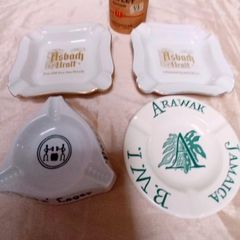 Vintage Ashtrays and Cigar Box