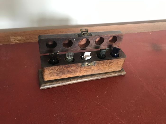 Antique Wooden Box - Perfume Bottles ??