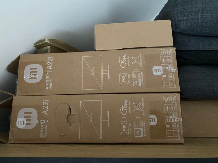 2x Xiaomi A22i Monitors (21.45", FHD, 75Hz) - As New in Box