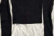 Bershka Black Long Sleeve Top