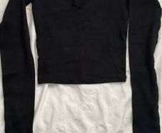 Bershka Black Long Sleeve Top