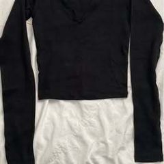 Bershka Black Long Sleeve Top