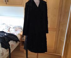 Calvin Klein faux fur belted coat 18