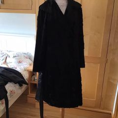 Calvin Klein faux fur belted coat 18