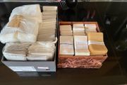 Paper/plastic bags to sort/store stamps
