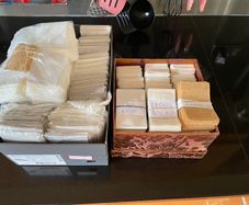 Paper/plastic bags to sort/store stamps