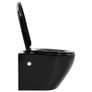 Wall Hung Rimless Toilet Ceramic Black Image 7