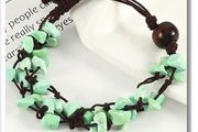 Crushed Stone Bracelet - Green