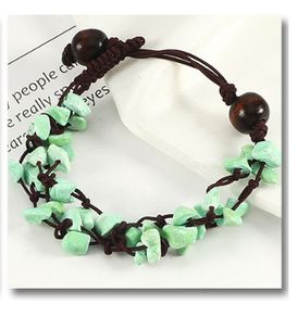 Crushed Stone Bracelet - Green