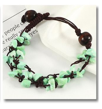 Crushed Stone Bracelet - Green