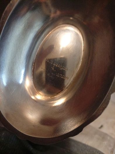 Reed&Barton silver p. Gravy Boat / Sauce Boat with Attached Underplate