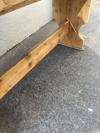 Antique yellow pine Refectory table