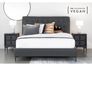 Kingsize vegan leather bed & bedside lockers Image 5