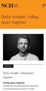 Olafur Arnalds tickets x 2 - Falling Apart Together