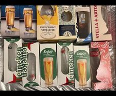 Birra Moretti Sale di mare Pint Glass Beer Limited edition Heineken Stella Bavaria Pint Glasses Beer Heineken carlsberg Pint beer Glass brand new with box