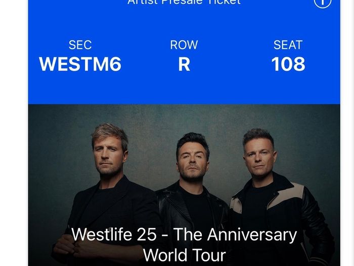 westlife tickets