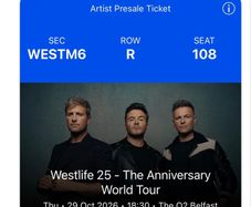 westlife tickets